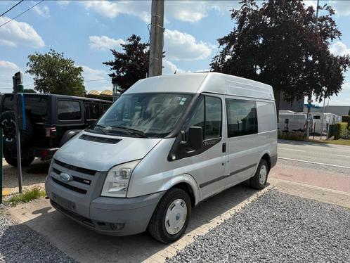 FORD TRANSIT 2.2 TDCI 110 T260 FACELIFT DUBBEL CABINE 6 PL ✅, Auto's, Bestelwagens en Lichte vracht, Bedrijf, Te koop, Airbags