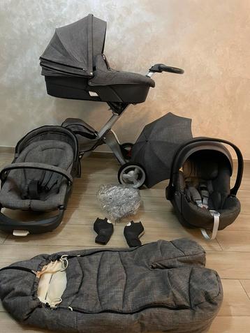 Stokke Xplory Grey Mélange kinderwagen 3-in-1Complete  beschikbaar voor biedingen