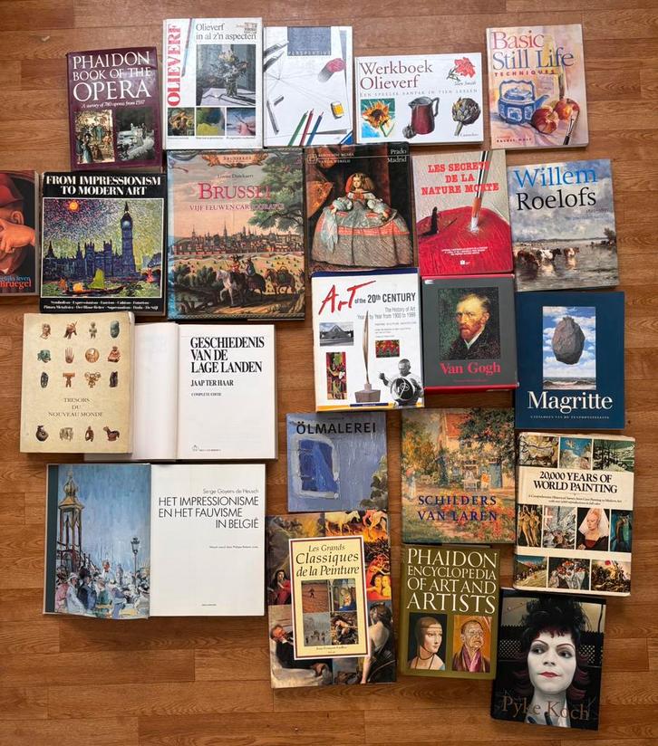 Set van 23 boeken — Kunst, Kunstgeschiedenis, Schilderkunst, Boeken, Kunst en Cultuur | Beeldend, Ophalen