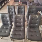 Stoelen, Huis en Inrichting, Stoelen, Ophalen, Gebruikt, Grijs, Vijf, Zes of meer stoelen