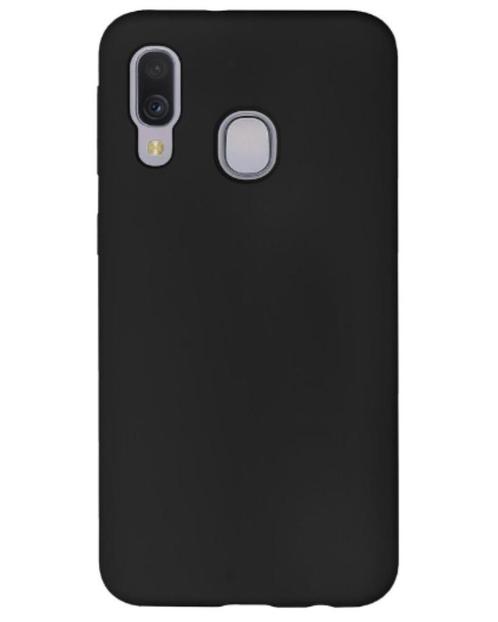 Samsung Galaxy A40 siliconen hoesje - Zwart, Télécoms, Téléphonie mobile | Housses, Coques & Façades | Samsung, Neuf, Façade ou Cover