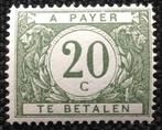 1919. Strafport 20c. TX28A. MNH., Postzegels en Munten, Ophalen of Verzenden, Orginele gom, Postfris, Postfris