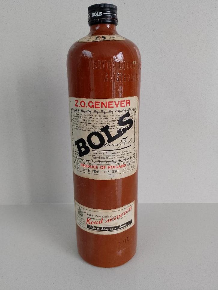 Bols Z.O. Genever : bouteille en pierre, Collections, Rétro, Maison et Meubles, Enlèvement ou Envoi