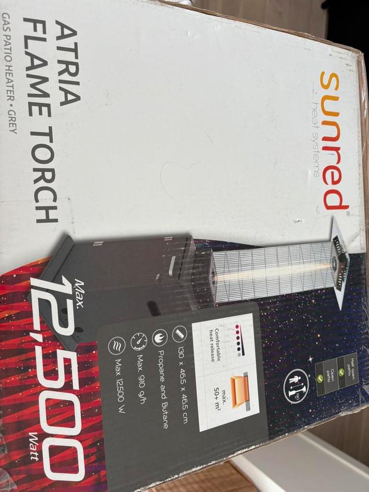 Sunred altria flame torch NIEUWPRIJS 599€, Tuin en Terras, Terrasverwarmers, Nieuw, Gas, Vloer, Draaibaar, Ophalen