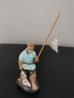 statue de pêcheur chinois avec canne à pêche et poisson (2), Enlèvement ou Envoi, Comme neuf, Humain