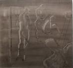 Aquarel Figuren St-Petersburg 2004 (77 x 79 cm), Antiek en Kunst, Kunst | Schilderijen | Modern, Ophalen