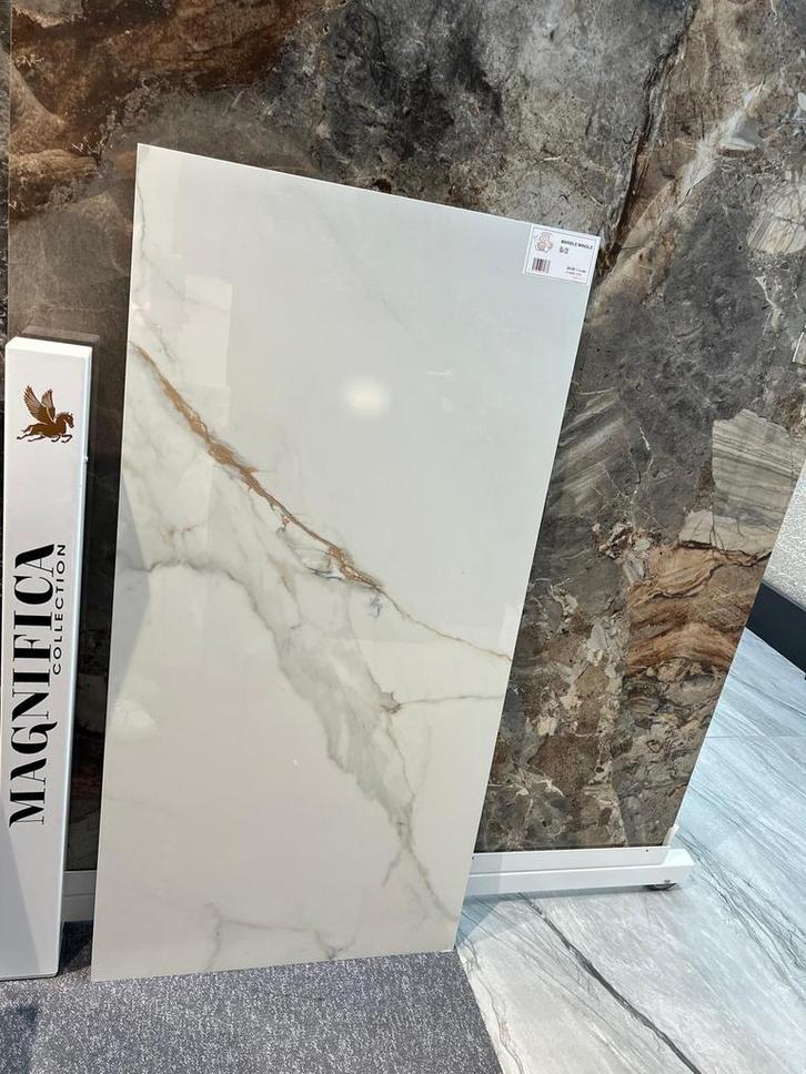 🚨Carrelage 60x120 marbré GOLD POLI rectifié 1er choix❗️ ️, Doe-het-zelf en Bouw, Tegels, Nieuw