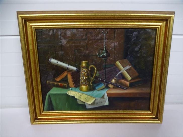 A6370. Schilderij Stilleven, Antiek en Kunst, Kunst | Schilderijen | Klassiek, Ophalen of Verzenden