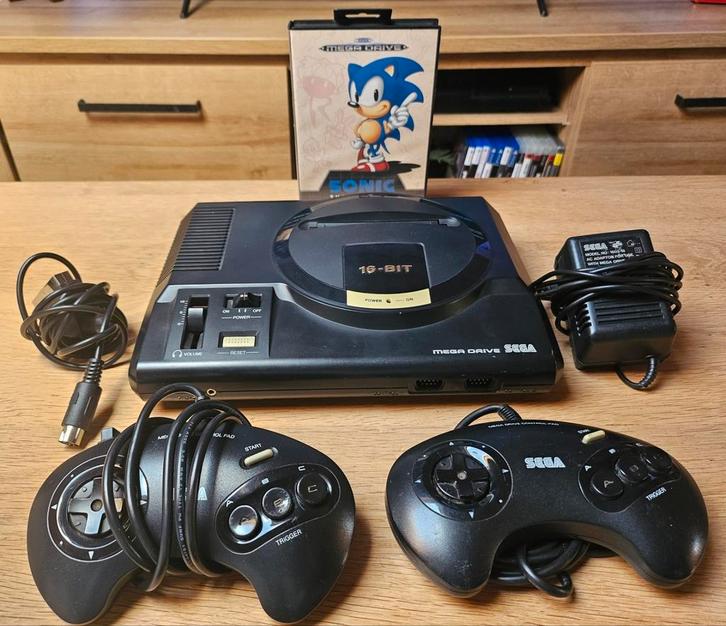 Sega Megadrive + Sonic, Games en Spelcomputers, Spelcomputers | Sega, Zo goed als nieuw, Ophalen of Verzenden