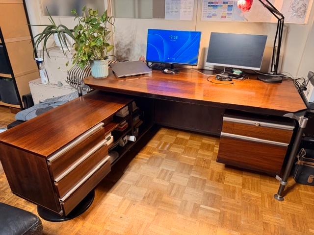 Bureau de direction Ico Parisi pour MIM Roma vers 1962, Maison & Meubles, Bureaux, Utilisé, Bureau, Enlèvement