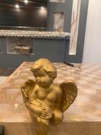 Gouden randzittend engeltje – decoratief beeld, Ophalen, Zo goed als nieuw