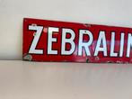 ZEBRALIN emaille reclamebord, Ophalen of Verzenden, Gebruikt, Reclamebord