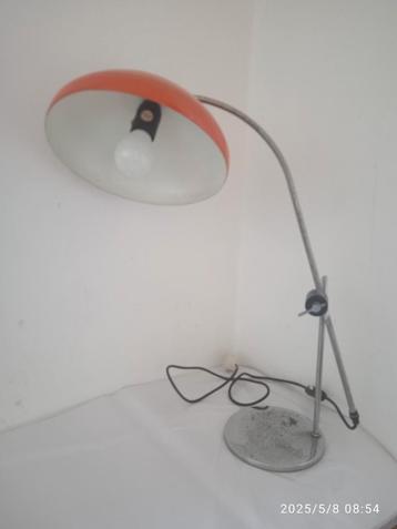 Lampe de bureau orange au crépuscule Space Age unique, Comme neuf, Enlèvement, Métal, Gewoon mooi oranje Space Age!!