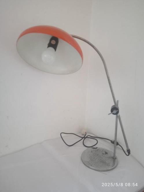 Oranje staande tafel schemer bureau lamp Space Age uniekaat, Huis en Inrichting, Lampen | Tafellampen, Zo goed als nieuw, 50 tot 75 cm