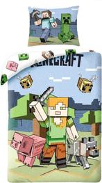 Minecraft Dekbedovertrek 140x200 cm - Graphic, Kinderen en Baby's, Overige kleuren, Dekbedovertrek, Nieuw, Ophalen of Verzenden