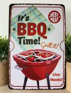 Bbq time metalen wandplaat, Ophalen of Verzenden, Nieuw, Reclamebord