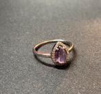 Zinzi Amerhist Ring Zilver 18mm, Handtassen en Accessoires, Ophalen of Verzenden, Zo goed als nieuw, Zilver