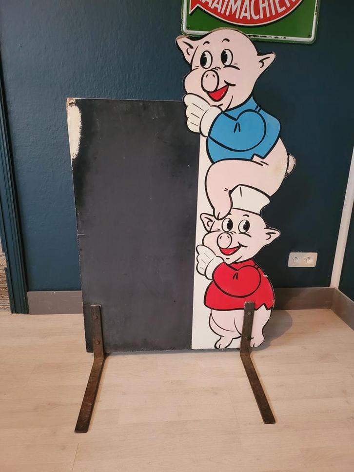 Grand ancien panneau d'affichage provenant d'une boucherie, Maison & Meubles, Accessoires pour la Maison | Tableaux d'affichage