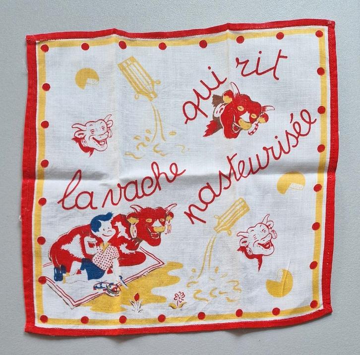 Set van 13 zakdoeken: The Laughing Cow en Walt Disney, Verzamelen, Merken en Reclamevoorwerpen, Gebruikt, Ophalen of Verzenden