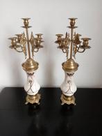 Art Nouveau antieke kandelaars Brussel, Antiek en Kunst, Ophalen of Verzenden