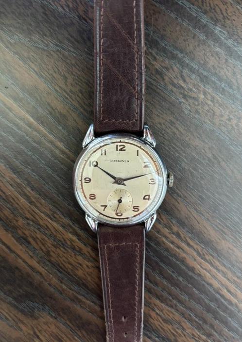 Longines Calatrava, Bijoux, Sacs & Beauté, Montres | Anciennes | Antiquités, Montre-bracelet, Longines, Acier, 1900 à 1930, Avec bracelet