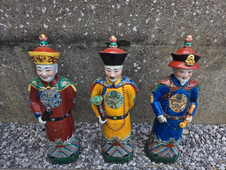 3 porseleinen keizerbeelden, Antiek en Kunst, Kunst | Overige Kunst, Ophalen of Verzenden