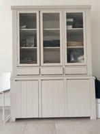 Vitrinekast in grenenhout grijs patine, Huis en Inrichting, Ophalen, 200 cm of meer, 150 tot 200 cm, Grenenhout