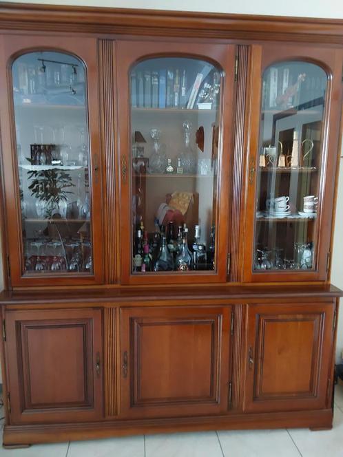 boekenkast in massieve kersenhout, Huis en Inrichting, Kasten | Boekenkasten, Gebruikt, 150 tot 200 cm, 200 cm of meer, 25 tot 50 cm