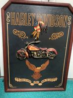 In hout uitgesneden Harly Davidson 80cmx60cm, Ophalen, Overige typen, Zo goed als nieuw, 75 cm of meer