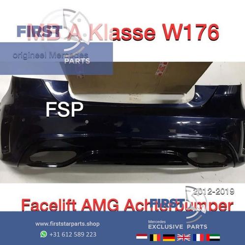 W176 Facelift AMG Achterbumper + diffuser origineel Mercedes, Auto-onderdelen, Carrosserie, Bumper, Mercedes-Benz, Achter, Gebruikt