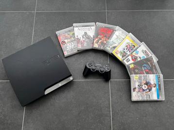 Sony PS3 Slim met 9 topgames + 1 controller beschikbaar voor biedingen