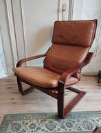 Vintage leren Fauteuil Lounge Relax Stoel Ikea, Huis en Inrichting, Ophalen of Verzenden, Zo goed als nieuw