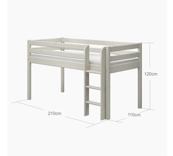 half-hoogslaper/bed voor kind, Kinderen en Baby's, Kinderkamer | Stapelbedden en Hoogslapers, Gebruikt, Hoogslaper, Ophalen