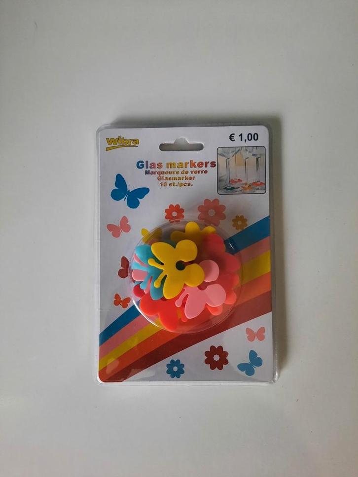 Wibra glazen markers, Hobby en Vrije tijd, Feestartikelen, Nieuw, Ophalen of Verzenden