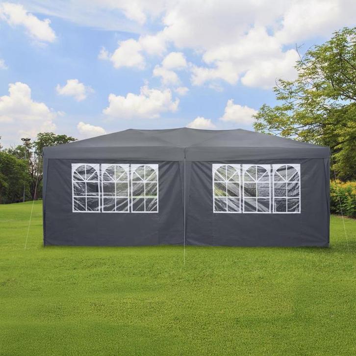 Nouvelle tente de réception Easy Up  gris 600 x 290 x 270 cm, Tuin en Terras, Partytenten, Nieuw, Partytent, 2 meter of meer, 5 tot 8 meter