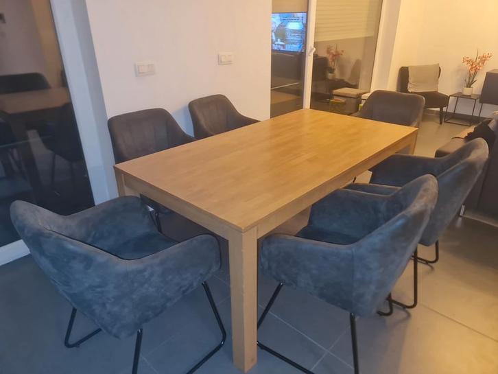Eetkamer tafel + 6 stoelen, Huis en Inrichting, Tafels | Eettafels, Ophalen