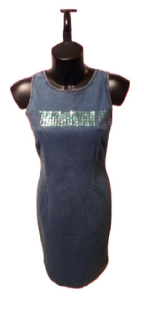 Robe en jeans de marque Togheter pour 3 Suisses, Kleding | Dames, Jurken, Zo goed als nieuw, Maat 38/40 (M), Blauw, Verzenden