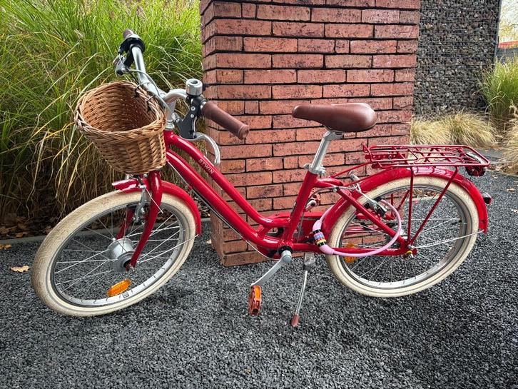 Btwin stadsfiets Elops900 rood 20 inch, Vélos & Vélomoteurs, Vélos | Filles, Comme neuf, 20 pouces, Vitesses, Enlèvement