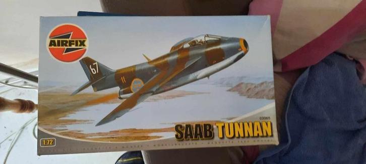 Saab tunnan   1/72 airfix, Hobby en Vrije tijd, Modelbouw | Vliegtuigen en Helikopters, Zo goed als nieuw, Vliegtuig, 1:72 tot 1:144