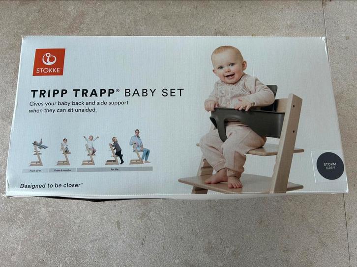 Stokke Tripp Trapp – Baby Set + Tray + Classic Cushion, Kinderen en Baby's, Kinderstoelen, Zo goed als nieuw, Ophalen