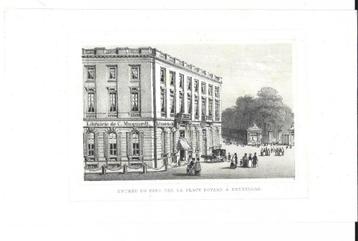 1844 - Bruxelles Place Royale et parc / Brussel beschikbaar voor biedingen