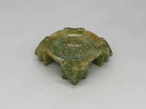 Onyx stenen asbak met gesneden Maya kalender - Onyx steen, Antiek en Kunst, Antiek | Keramiek en Aardewerk, Ophalen of Verzenden