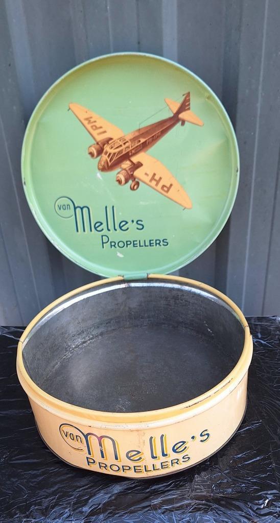 Zeldzaam antiek toonbank blik van Van Melle's Propellers🍬🧇, Verzamelen, Merken en Reclamevoorwerpen, Gebruikt, Verpakking, Ophalen of Verzenden
