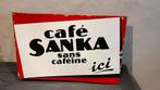 Emaille bord Sanka koffie., Ophalen of Verzenden, Gebruikt, Reclamebord