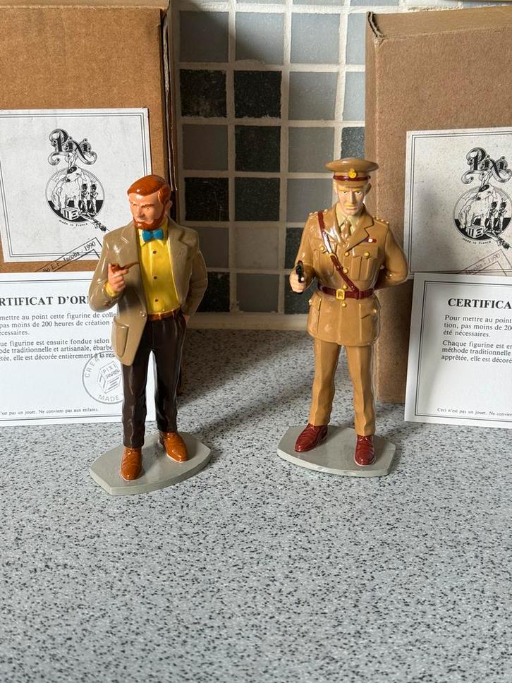 Kapitein Blake + Professor Mortimer 110 mm, Verzamelen, Beelden en Beeldjes, Ophalen of Verzenden