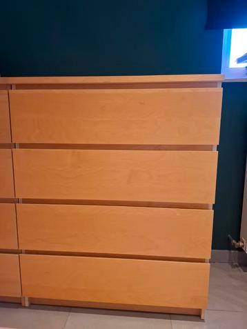 IKEA Malm ladekast 4 laden houtlook fineer (1 of 2 stuks) beschikbaar voor biedingen