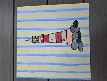 Schilderij vuurtoren beschikbaar voor biedingen