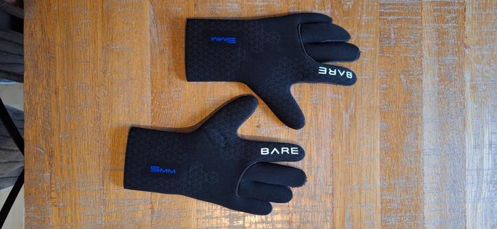 Bare s-flex duikhandschoenen 5 mm maat XS, Watersport en Boten, Duiken, Zo goed als nieuw, Ophalen of Verzenden