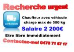 cherche chauffeur URGENT, Convient comme travail d'appoint, Premier Emploi