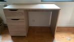Degelijk bureau in licht eiken kleur met ladeblok, Huis en Inrichting, Bureaus, Ophalen, Zo goed als nieuw, Bureau